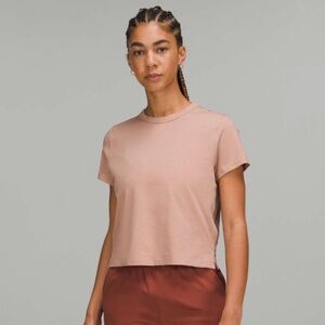 Lululemon Classic-Fit Cotton-Blend T-Shirt - Pink Clay - Sz 4 - EUC